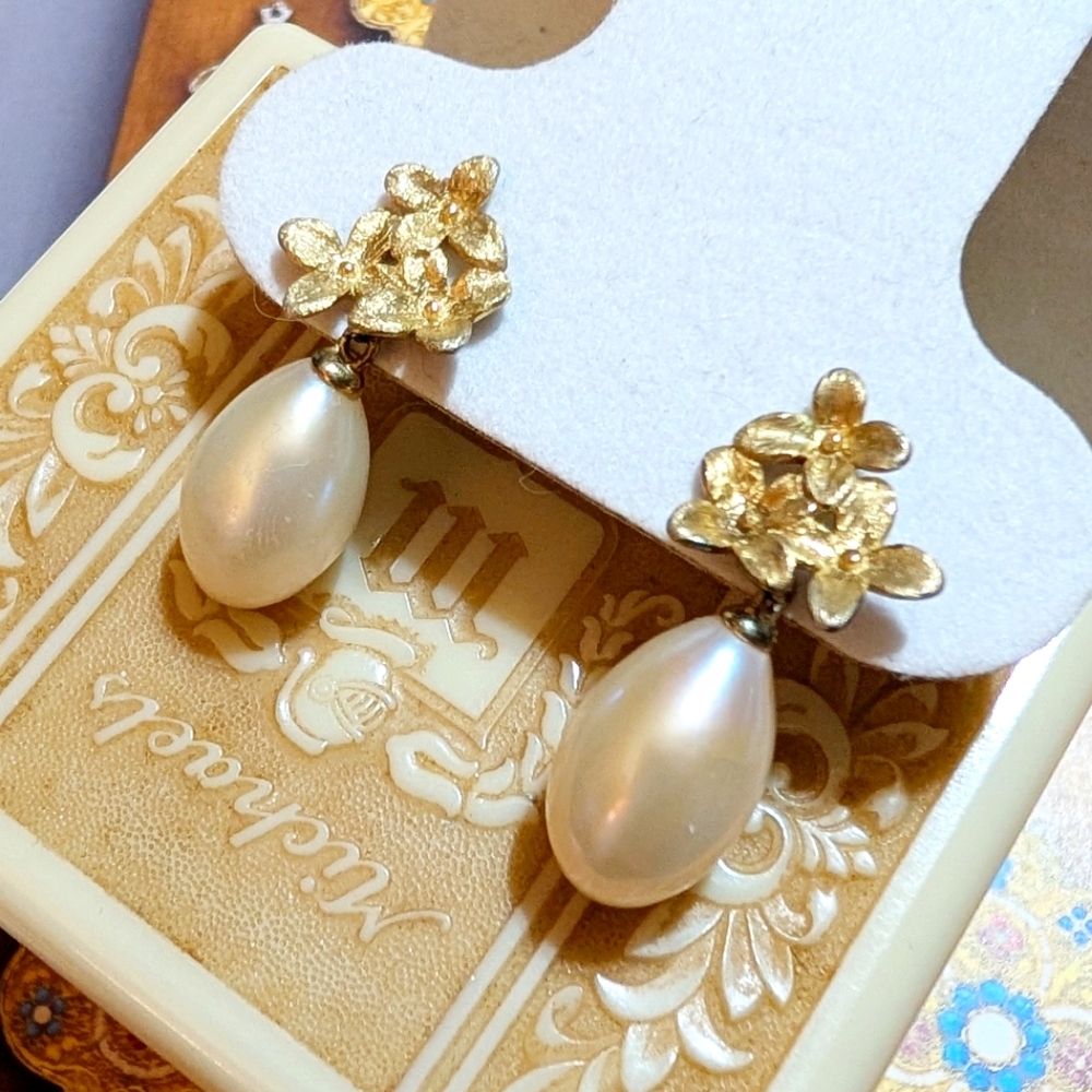 Lucas Lameth Vermeil Pearl Drop Earrings